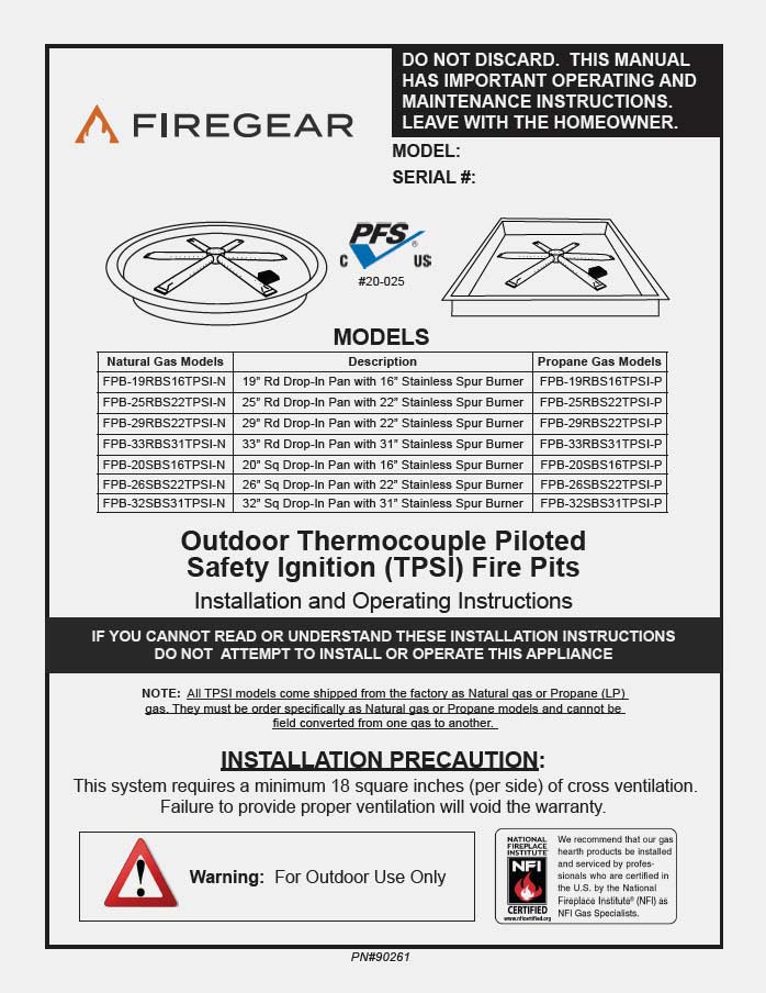 Gas Burner Installation Manual