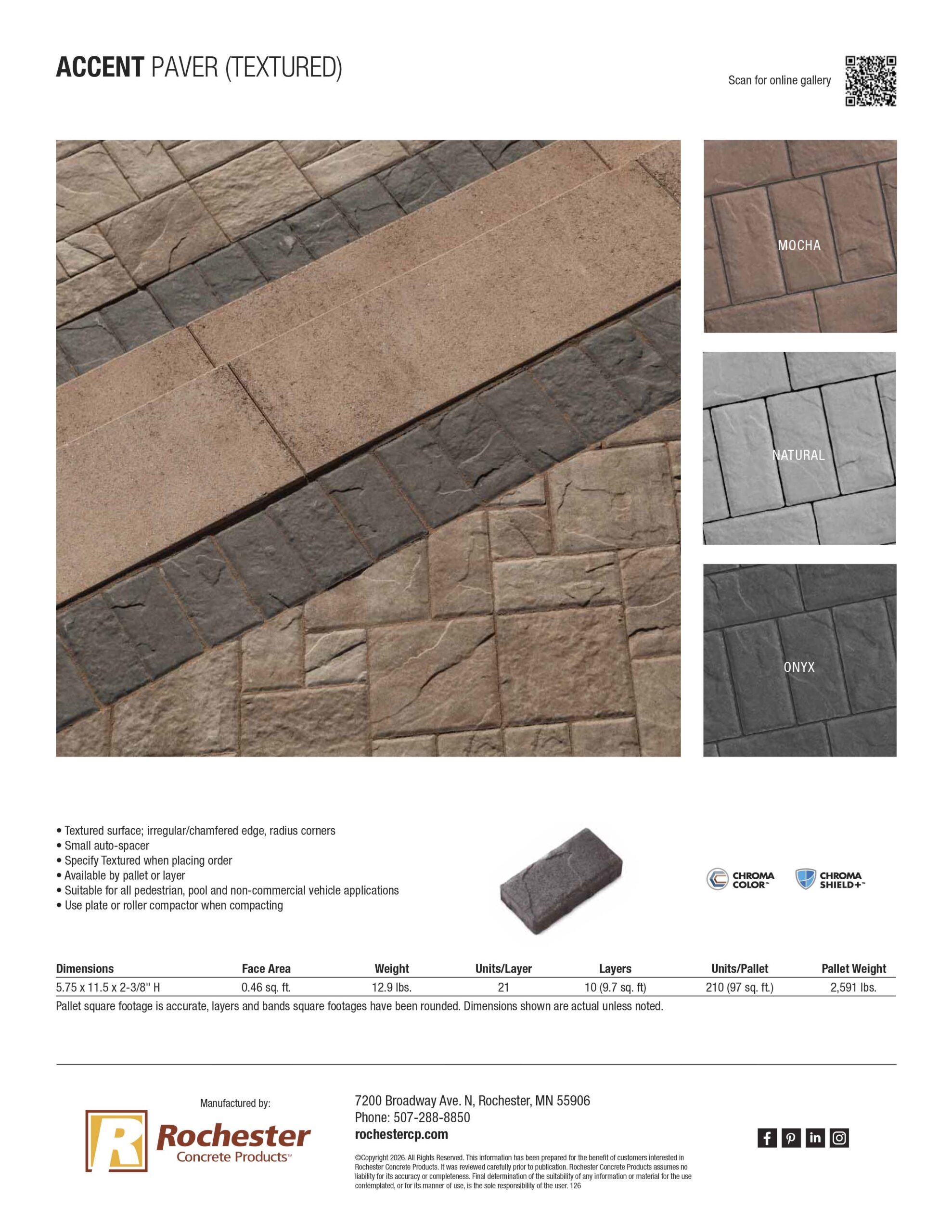 Accent Paver Textured Cut Sheet