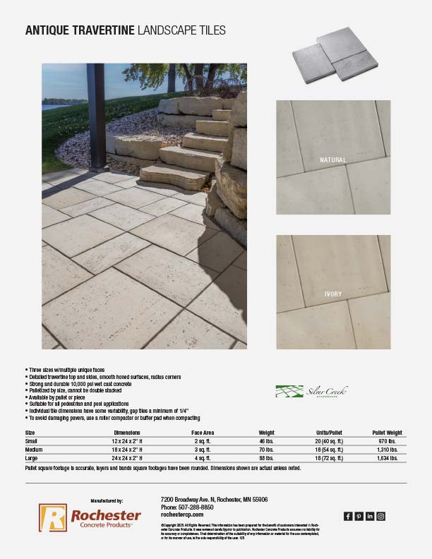 Antique Travertine Cut Sheet