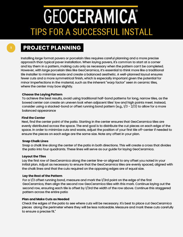 GeoCeramica® 10 Tips