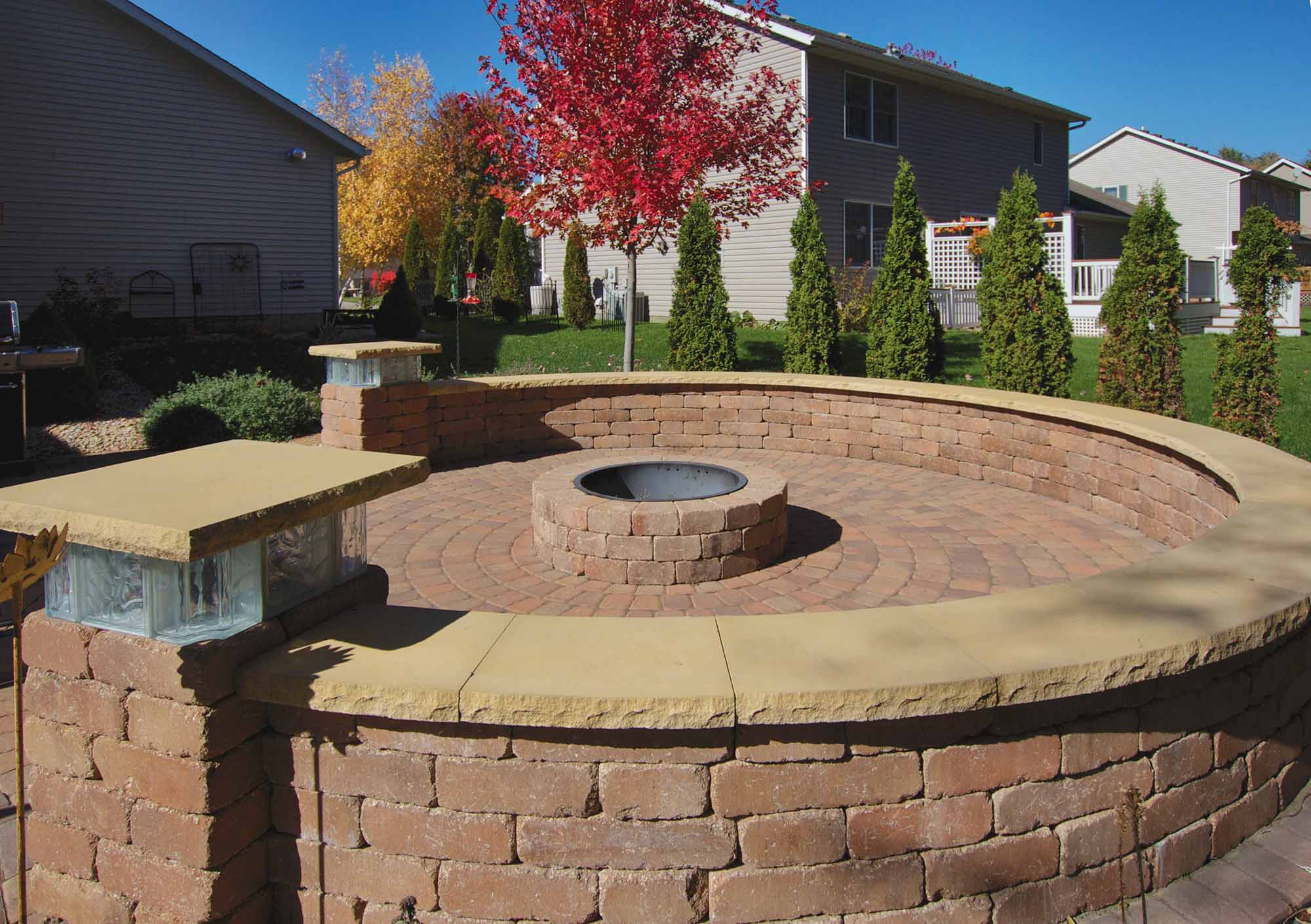 Design Options and Shapes for Landscape Block Fire Pits