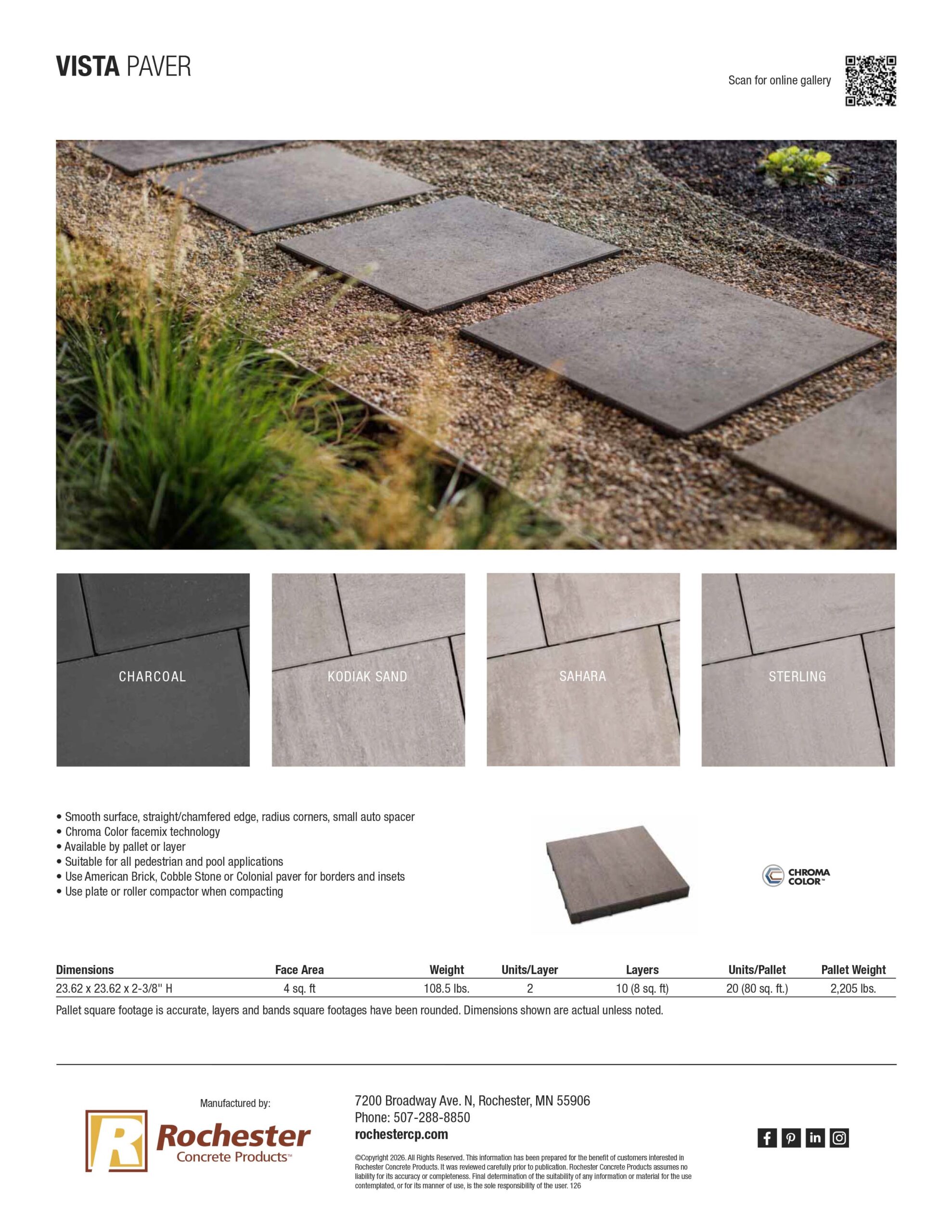 Vista Cut Sheet